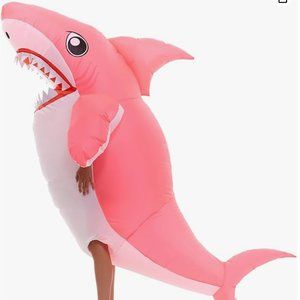 Adult Inflatable Shark Costume- Size Large- Pink